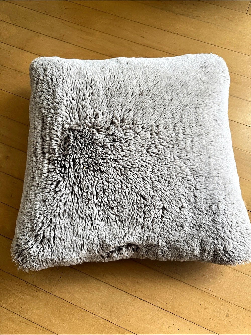 UGG Plush Faux Fur Accent Pillows Gray Set of 2